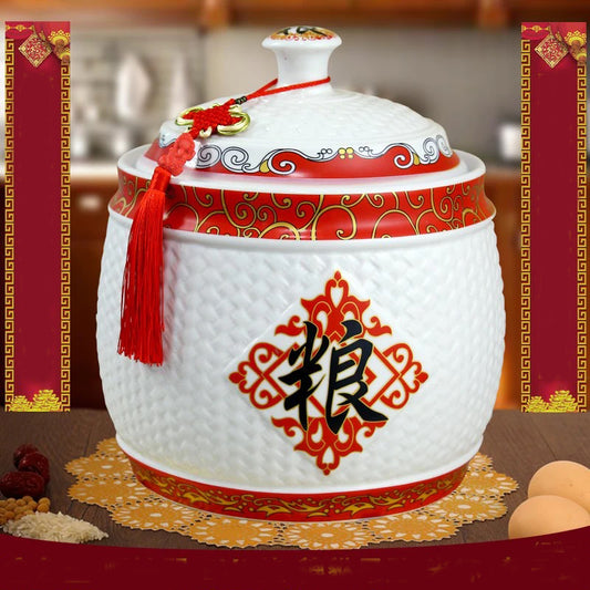 Increase your wealth luck by using the right rice container.